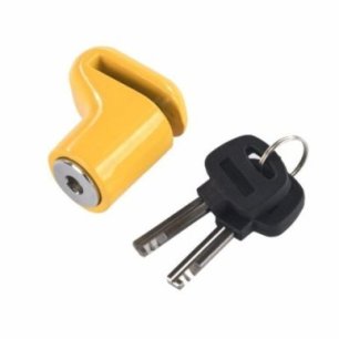 Mammoth Micro Yellow Motorcycl Disc Lock With 6mm Pin