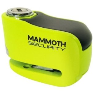 Mammoth Security Gremlin Alarm Disc Lock with 6mm Stainless Steel Pin (Fluoro Yellow)
