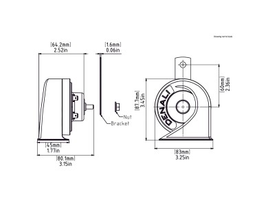 Denali SoundBomb™ Mini Electromagnetic Low Tone Horn
